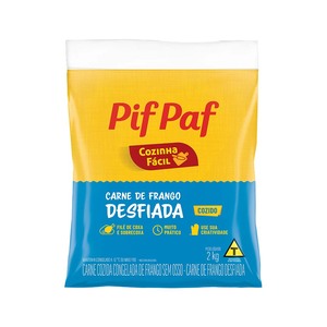 Carne de Frango Desfiada 2kg - Caixa C/ 8. Qualidade e Sabor Pif Paf