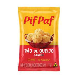 Pão de Queijo Lanche 1kg - Caixa c/ 8. Qualidade e Sabor Pif Paf