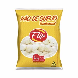 Pão de Queijo Tradicional Flip 1kg - Caixa c/ 8. Qualidade e Sabor Pif Paf