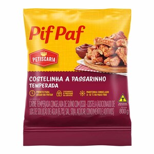 Costelinha a Passarinho Temperada 800g - caixa c/12. Qualidade e Sabor Pif Paf Costelinha a Passarinho Temperada 800g - caixa c/12. Qualidade e Sabor Pif Paf
