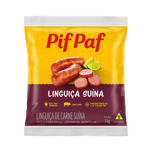 Linguiça de Carne Suína 1kg - caixa c/ 12. Qualidade e Sabor Pif Paf