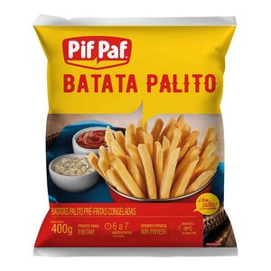 Batata Palito 400g - Caixa C/ 25. Qualidade e Sabor Pif Paf Batata Palito 400g - Caixa C/ 25. Qualidade e Sabor Pif Paf