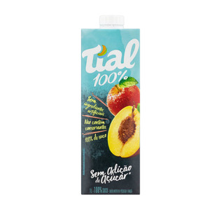 Suco de Pêssego 100% Tial 1L - Caixa C/ 12. Qualidade e Sabor Pif Paf