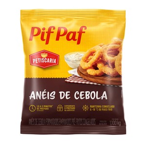 Anéis de Cebola 1,1kg - Caixa C/ 10. Qualidade e Sabor Pif Paf  Anéis de Cebola 1,1kg - Caixa C/ 10. Qualidade e Sabor Pif Paf