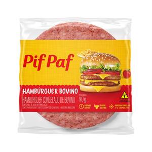 Hambúrguer Bovino a Granel 90g - Caixa c/ 36. Qualidade e Sabor Pif Paf