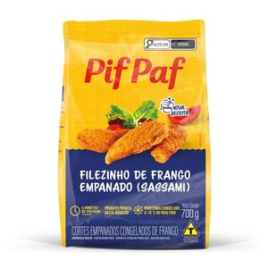 Filezinho de Frango Empanado 700g - Caixa C/ 10. Qualidade e Sabor Pif Paf