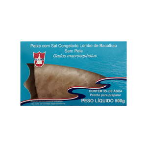 Lombo de Bacalhau Salgado Bacalanor 500g - Caixa C/ 20. Qualidade e Sabor Pif Paf
