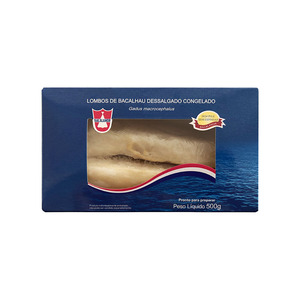 Lombo de Bacalhau Dessalgado Bacalanor 500g - Caixa C/ 20. Qualidade e Sabor Pif Paf