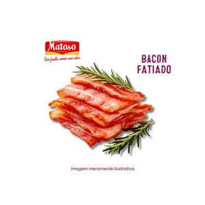 Bacon Fatiado 1kg - Caixa C/ 10. Qualidade e Sabor Aprovado pela Pif Paf e Produzido por Matoso Alimentos Bacon Fatiado 1kg - Caixa C/ 10. Qualidade e Sabor Aprovado pela Pif Paf e Produzido por Matoso Alimentos