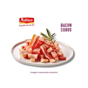 Bacon Em Cubos 200g - Caixa C/ 50. Qualidade e Sabor Aprovado pela Pif Paf e Produzido por Matoso Alimentos Bacon Em Cubos 200g - Caixa C/ 50. Qualidade e Sabor Aprovado pela Pif Paf e Produzido por Matoso Alimentos