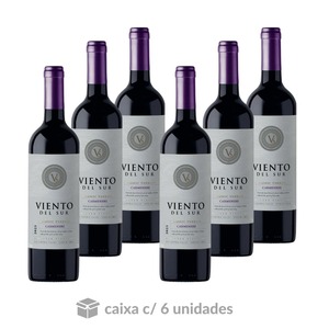 Vinho Tinto Viento Del Sur Carmenere 750ml - Caixa C/6 Vinho Tinto Viento Del Sur Carmenere 750ml - Caixa C/6