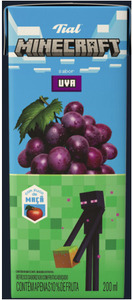 Refresco  de Uva Tial Minecraft - 200ML - Caixa C/ 24. Qualidade e Sabor Pif Paf Refresco  de Uva Tial Minecraft - 200ML - Caixa C/ 24. Qualidade e Sabor Pif Paf